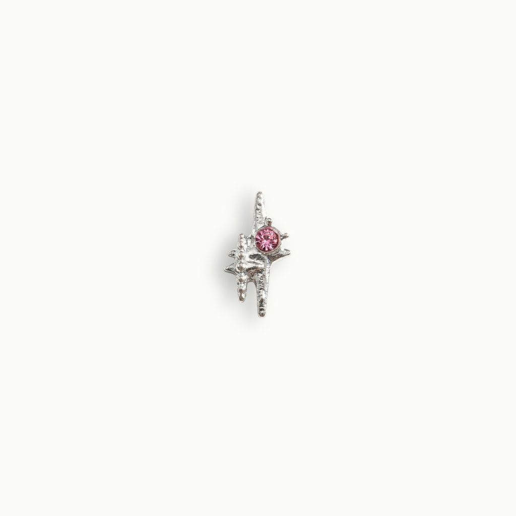 Pink Crystal North Star Charm