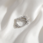 Silver Hollow Cat Silhouette Floating Charm