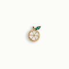 Silver Lemon Slice Charm