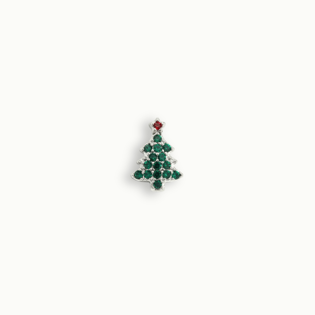 Green Crystal Christmas Tree Charm