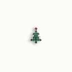 Green Crystal Christmas Tree Charm
