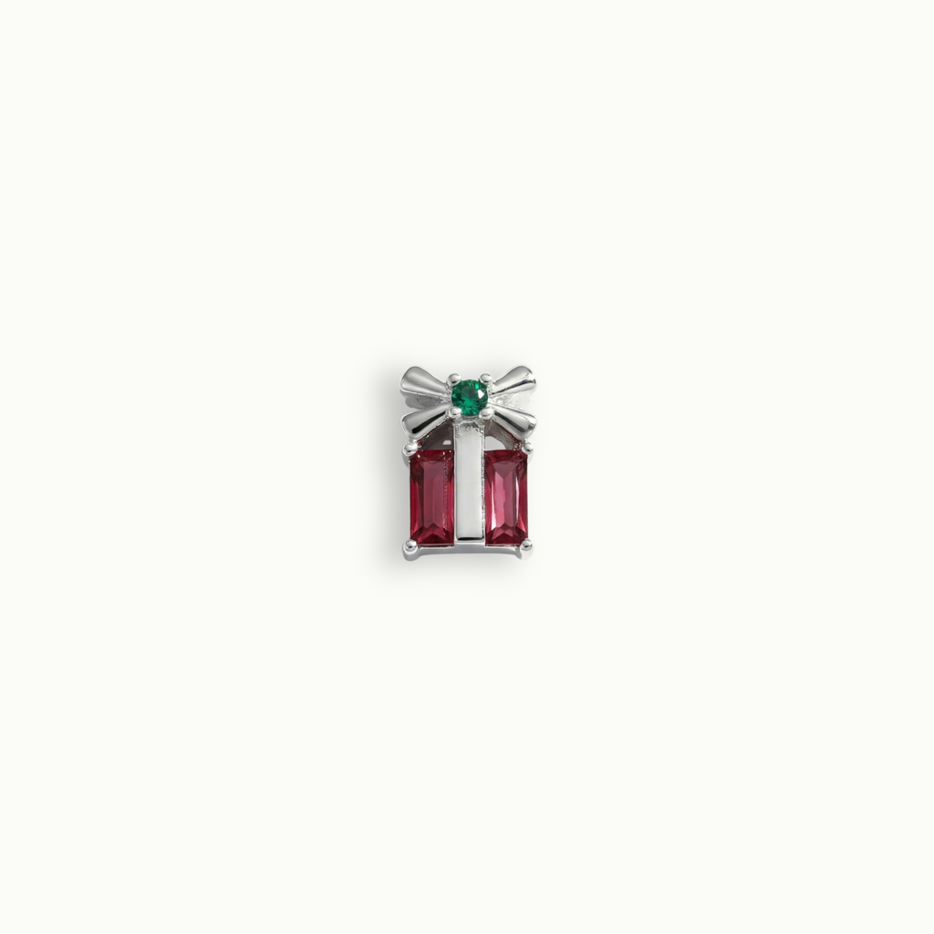 Red Crystal Gift Box Charm