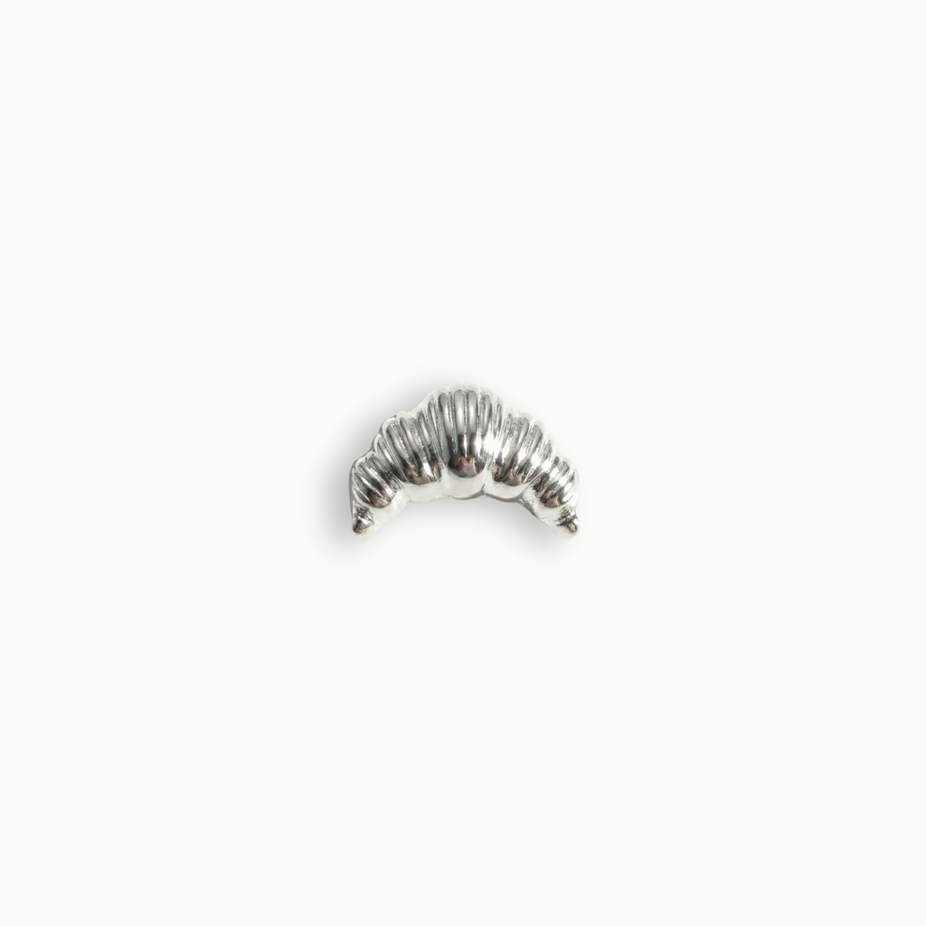 Silver Croissant Charm