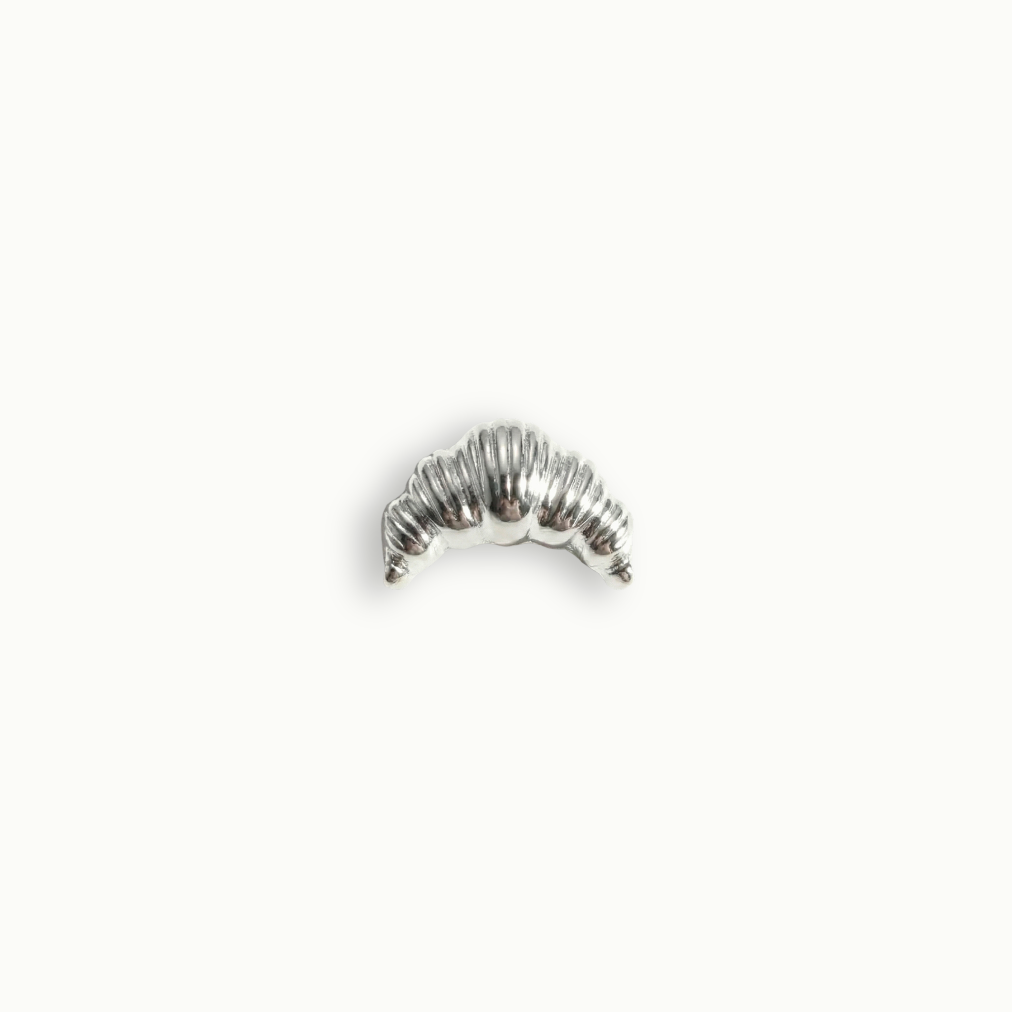 Silver Croissant Charm