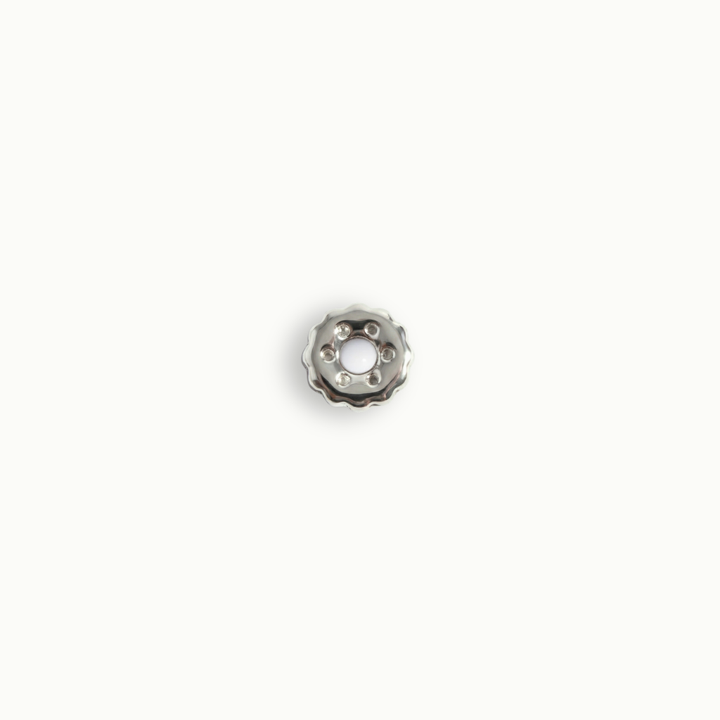 Silver Cream Biscuit Charm