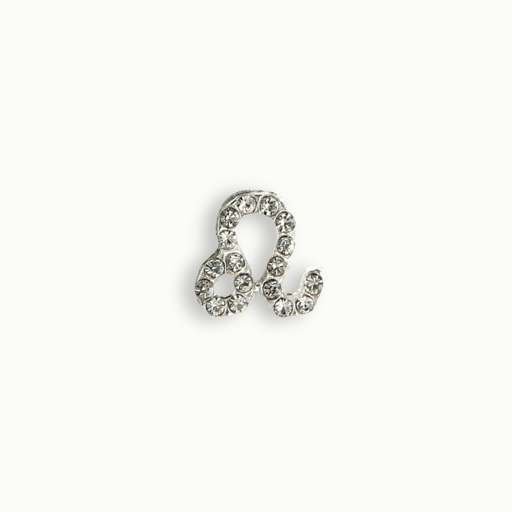 Silver Crystal Leo Charm