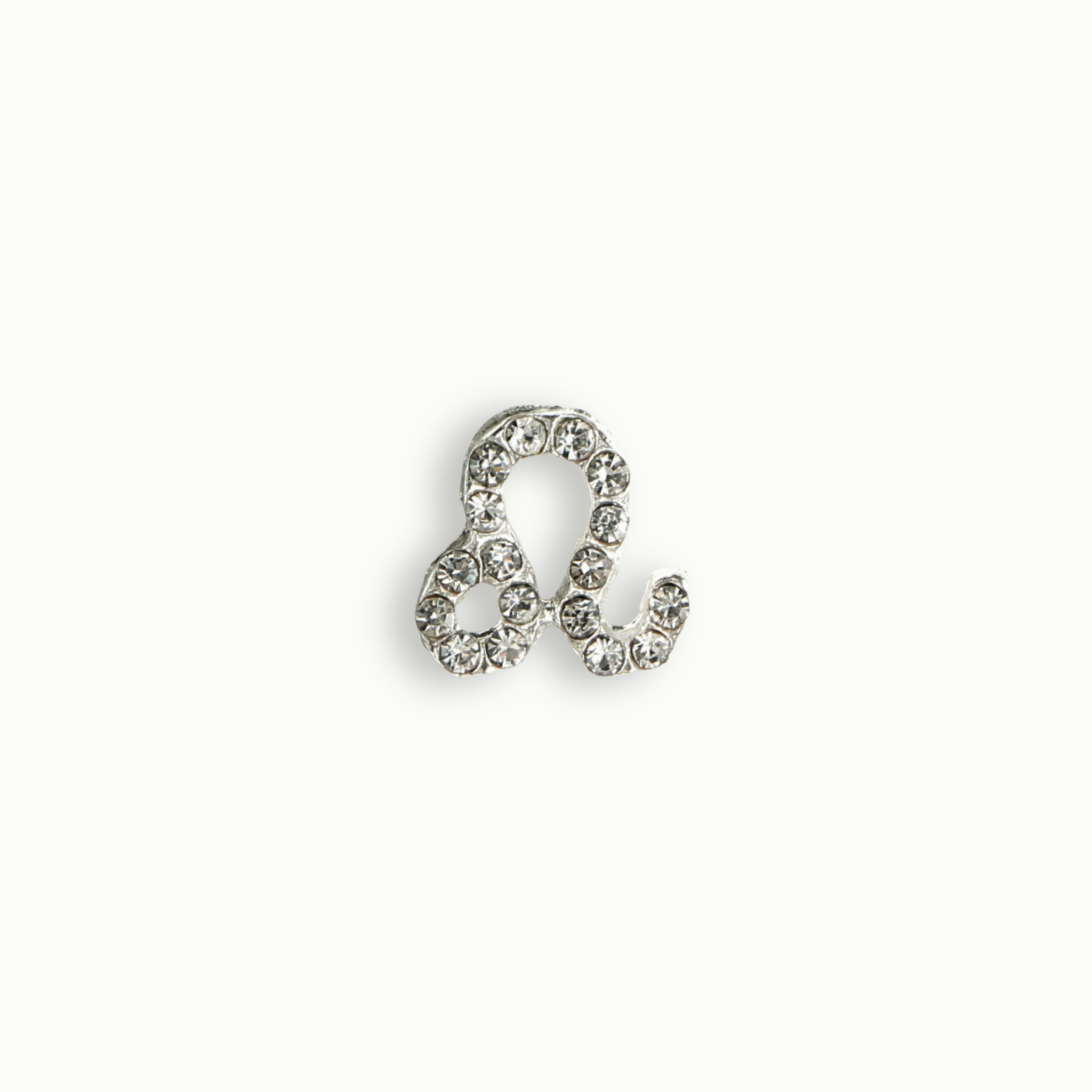Silver Crystal Leo Charm