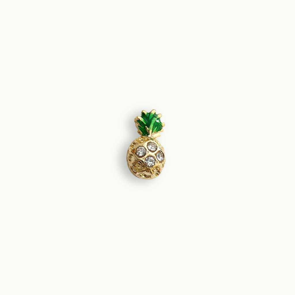 Gold Crystal Pineapple Charm