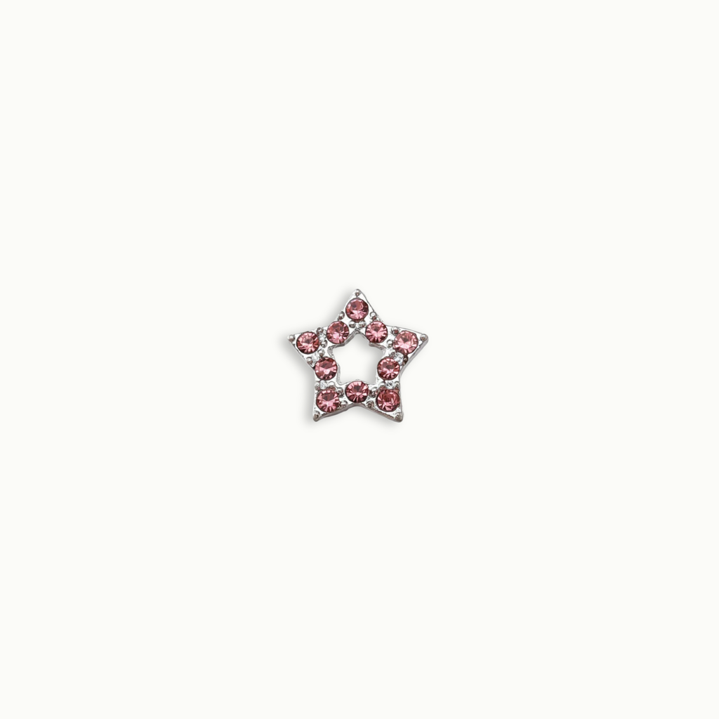 Pink Crystal Star Charm