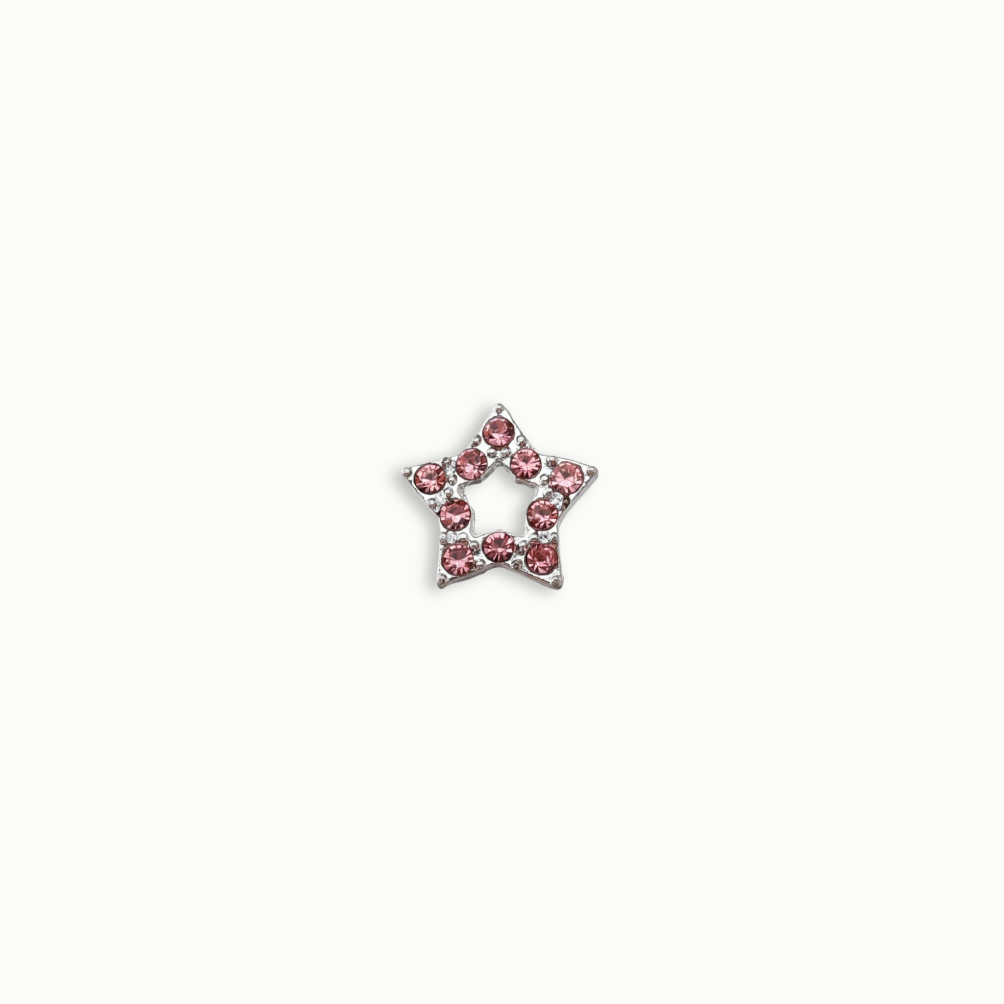 Pink Crystal Star Charm