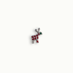 Red Crystal Reindeer Charm