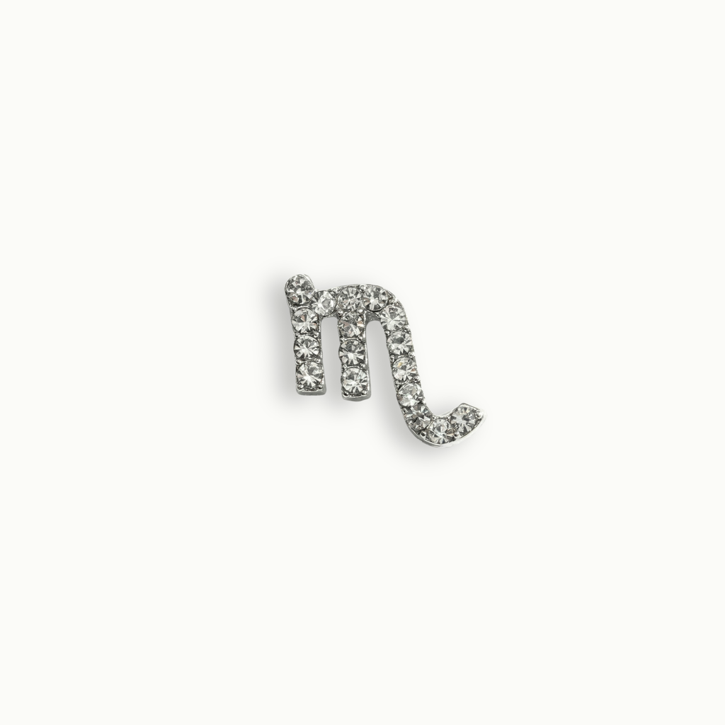 Silver Crystal Scorpio Charm