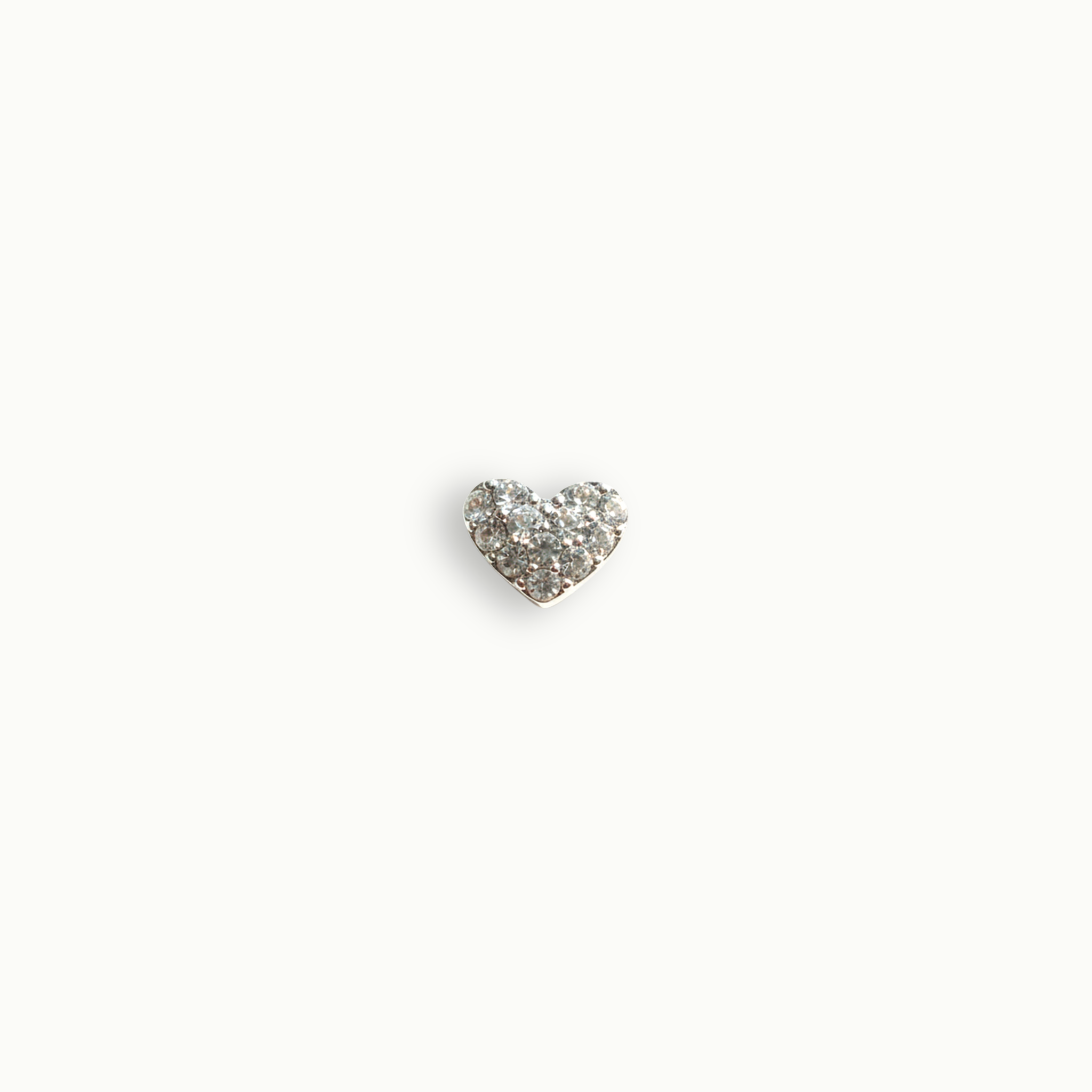 Clear Diamond Heart Charm